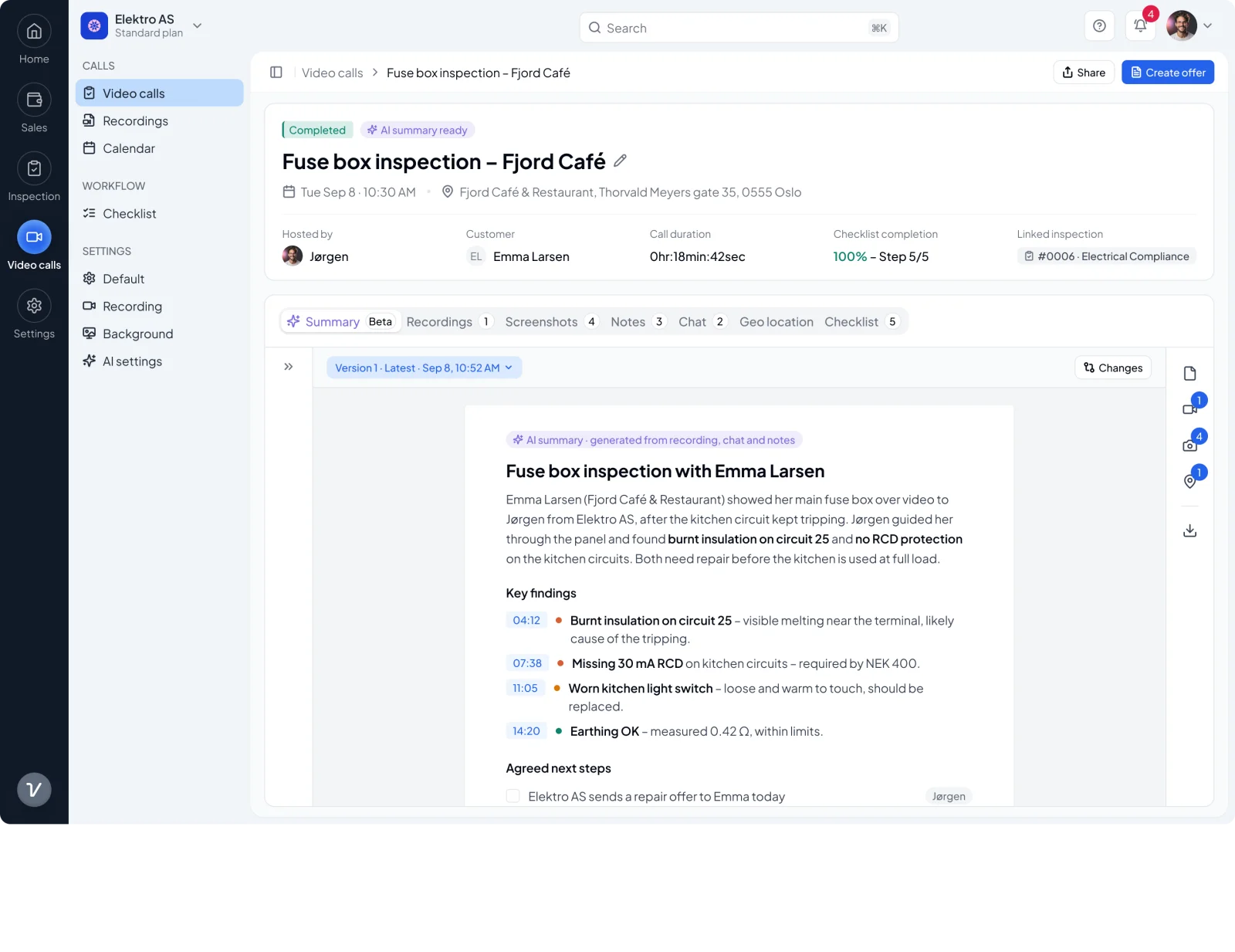 Vadio AI meeting summary